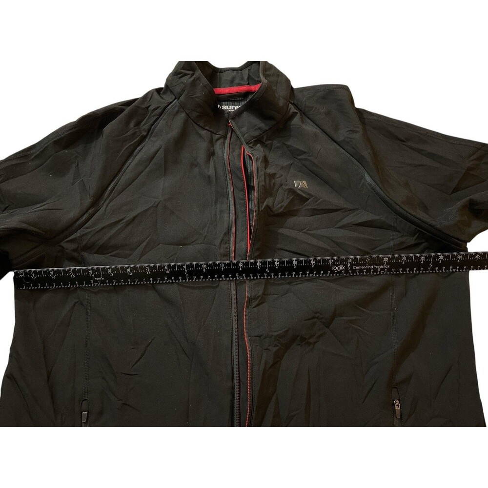 Sunice Men’s Black Softshell Jacket Size XL Polyester Spandex Zip Up Defect Read - Picture 6 of 10
